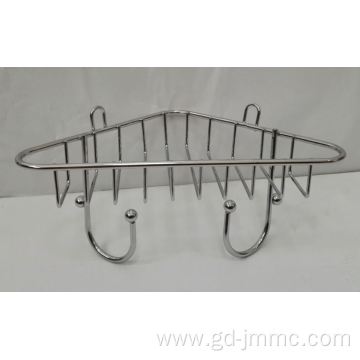 Chrome Corner Rack With Two Hooks